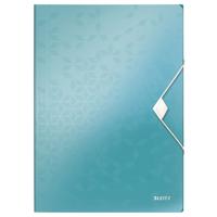 Elastomap Leitz WOW A4 3 kleppen PP ijsblauw | 10 stuks