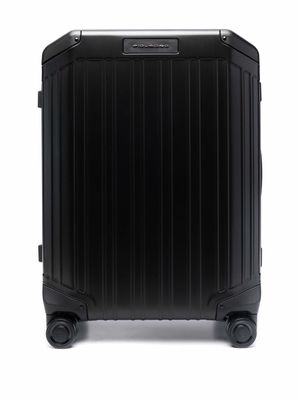 PIQUADRO valise à roulettes à plaque logo - Noir