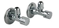 Kirchhoff Haakse-kraan, chroom, 1/2"ET x 3/8" ET x 10 mmQ, met rozet (2x) - 98625714