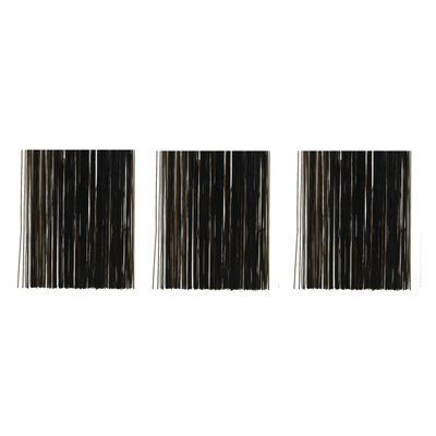 10x zakjes lametta engelenhaar zwart 50 x 40 cm
