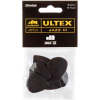 Dunlop Ultex Jazz III 2.0mm 6-pack plectrumset zwart - thumbnail