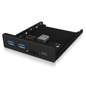 ICY BOX USB 3.2 Gen 1-hub 3 poorten Zwart