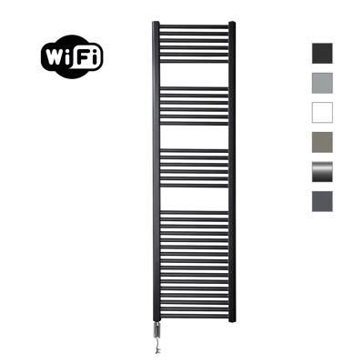 Elektrische Radiator Sanicare HWV Met Wifi 172x45 cm Mat Zwart 920W Met Thermostaat Chroom Rechtsonder Sanicare