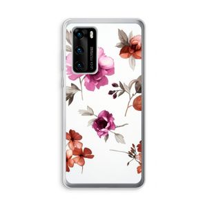 Geschilderde bloemen: Huawei P40 Transparant Hoesje
