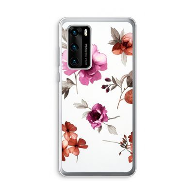 Geschilderde bloemen: Huawei P40 Transparant Hoesje