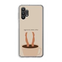 Aggressively drinks coffee: Samsung Galaxy A32 5G Transparant Hoesje