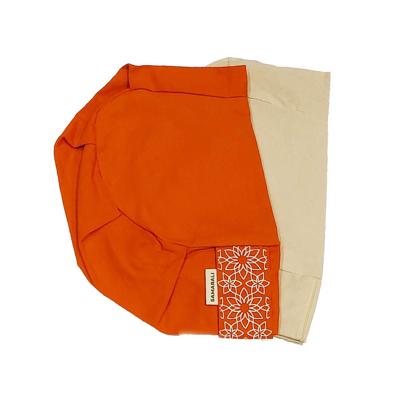 Biologisch Katoenen Meditatie Kussenhoezen - Oranje , Halve maan kussen