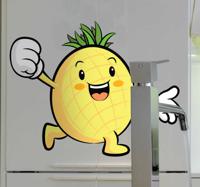 Sticker kind figuur ananas
