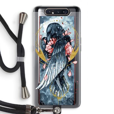 Golden Raven: Samsung Galaxy A80 Transparant Hoesje met koord