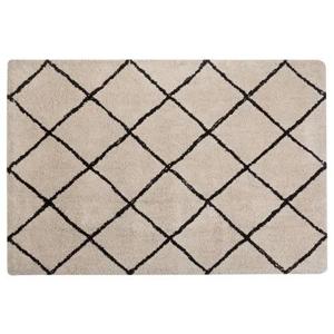 Beliani-ADALAR-Shaggy vloerkleed-Beige|Zwart-140 x 200 cm-Polyester