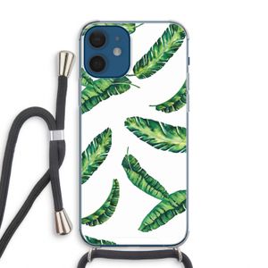 Lange bladeren: iPhone 12 Transparant Hoesje met koord