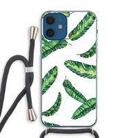Lange bladeren: iPhone 12 Transparant Hoesje met koord