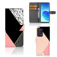 OPPO Reno 6 Pro Plus 5G | Book Case | Zwart Roze Vormen