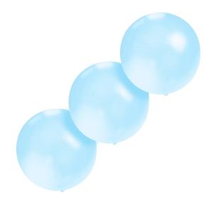 Grote ballonnen 60 cm - Set van 3x stuks - lichtblauw - Feestartikelen/versiering - verjaardag