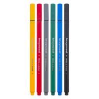 Bruynzeel fineliner set basis 6 kleuren