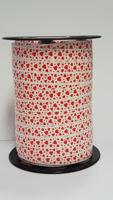 Krullint hartjes malo 10mm x 250 meter wit/rood