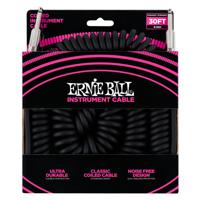 Ernie Ball 6044 gekrulde instrumentkabel 9 m zwart