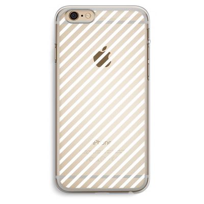 Strepen zwart-wit: iPhone 6 Plus / 6S Plus Transparant Hoesje