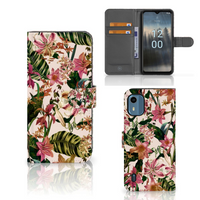 Nokia C12 Hoesje Flowers - thumbnail