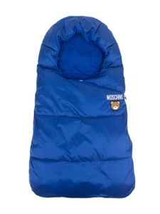 Moschino Kids nid d'ange à patch logo - Bleu