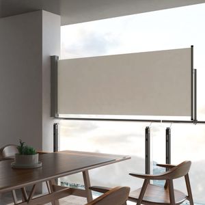 VidaXL Tuinscherm uittrekbaar 100x300 cm crèmekleurig