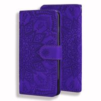 iPhone 13 hoesje - Bookcase - Pasjeshouder - Portemonnee - Mandalapatroon - Kunstleer - Paars