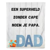 Fleecedeken Vaderdag - Superheld - thumbnail