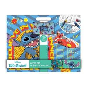 Tekenblok Lilo & met Stickers en 3 Krijtjes, 40 Vellen