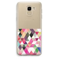 Gekleurde driehoekjes: Samsung Galaxy J6 (2018) Transparant Hoesje