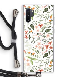 Sweet little flowers: Samsung Galaxy Note 10 Plus Transparant Hoesje met koord