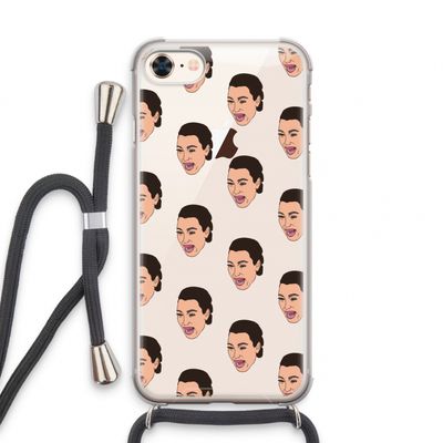 Ugly Cry Call: iPhone 7 Transparant Hoesje met koord
