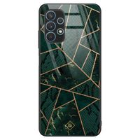 Samsung Galaxy A32 4G glazen hardcase - Abstract groen