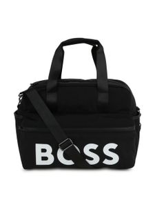 BOSS Kidswear sac à langer en toile à logo imprimé - Noir