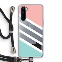 Strepen pastel: OnePlus Nord Transparant Hoesje met koord