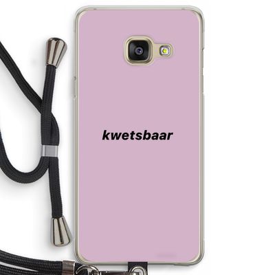 kwetsbaar: Samsung Galaxy A3 (2016) Transparant Hoesje met koord