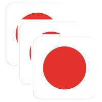 Bierviltjes Japan - 45x stuks - landen thema - 9 x 9 cm - vierkant - karton