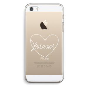 Forever heart pastel: iPhone 5 / 5S / SE Transparant Hoesje