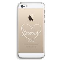 Forever heart pastel: iPhone 5 / 5S / SE Transparant Hoesje - thumbnail