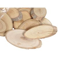 Decoratie boomschijven/boomschijfjes - 20x stuks - hout - 10-12 cm