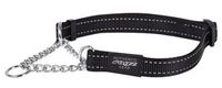 Rogz for dogs fanbelt halfslip halsband zwart (20 MMX34-56 CM)