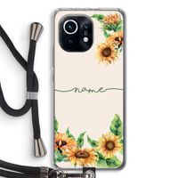 Zonnebloemen: Xiaomi Mi 11 Transparant Hoesje met koord