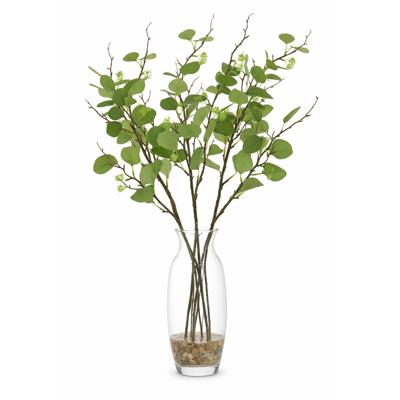 Kunsttak / kunstbloem Eucalyptus - 3x - 92 cm - groen - boeket opvulling bladgroen