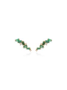 Suzanne Kalan puces d'oreilles en or 14ct à ornements - Vert