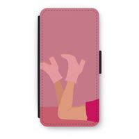 Pink boots: iPhone SE 2020 Flip Hoesje