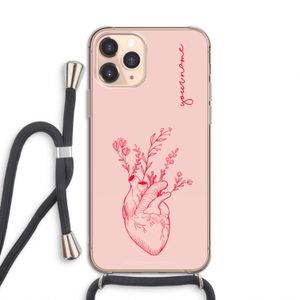 Blooming Heart: iPhone 11 Pro Transparant Hoesje met koord
