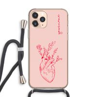 Blooming Heart: iPhone 11 Pro Transparant Hoesje met koord