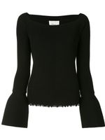 3.1 Phillip Lim sweat nervuré à col ouvert - Noir - thumbnail