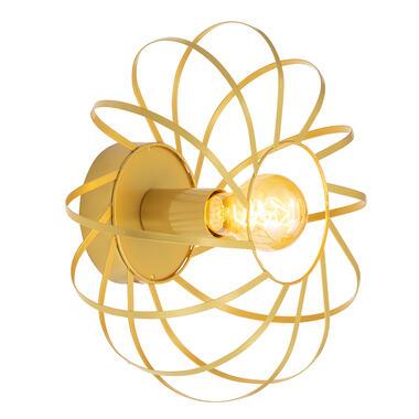 Wandlamp Pamplona E27 - goudkleur - 15xØ30 cm - Leen Bakker