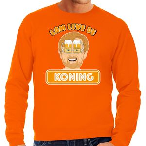 Oranje Koningsdag trui - lam leve de koning - Willem - heren 2XL  -