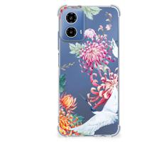 Motorola Moto G34 Case Anti-shock Bird Flowers